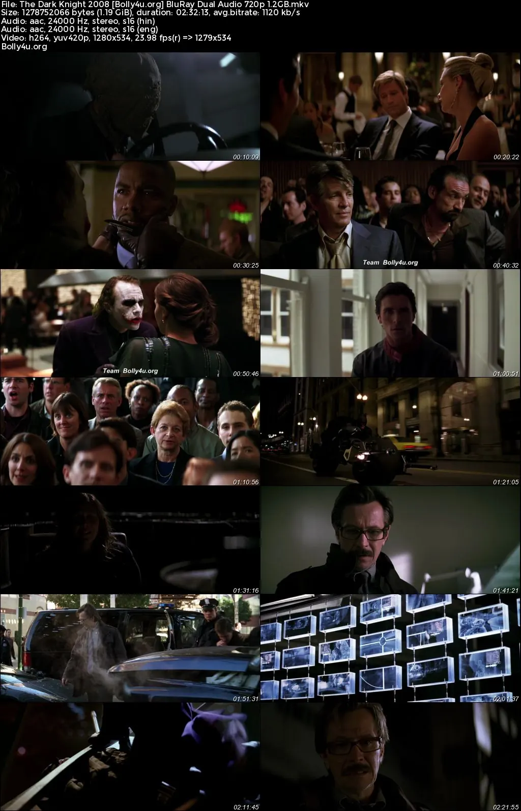 The Dark Knight 2008 BluRay Hindi Dual Audio Full Movie Download 1080p  720p  480p