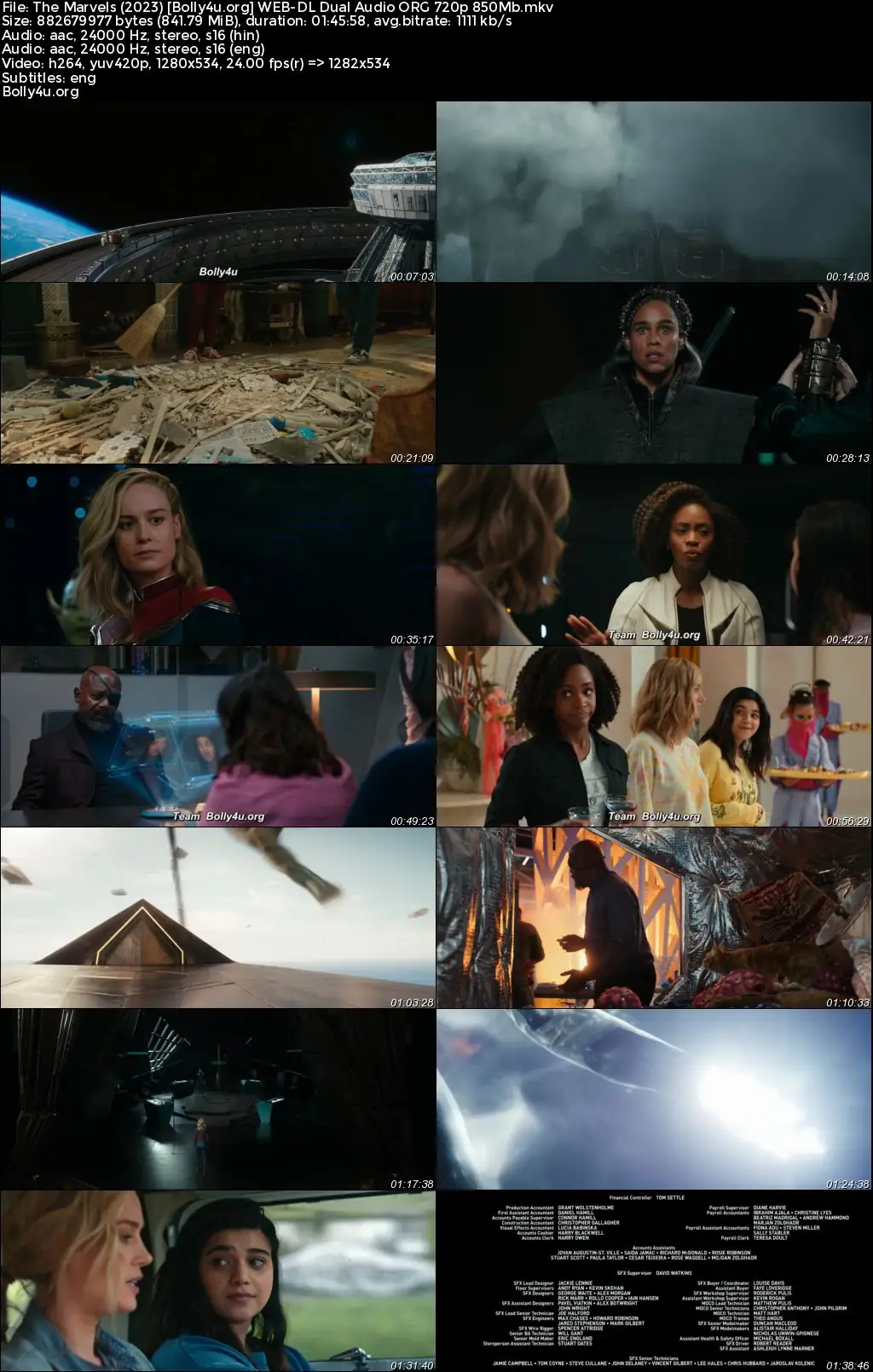 The Marvels 2023 WEB-DL Hindi Dual Audio ORG Full Movie Download 1080p  720p  480p