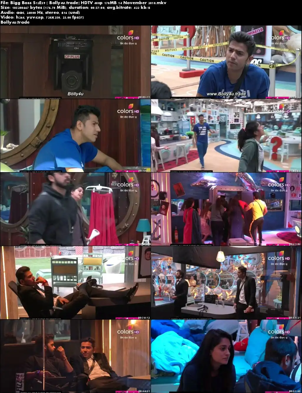 Bigg Boss S12E59 HDTV 480p 170MB 14 November 2018 Download