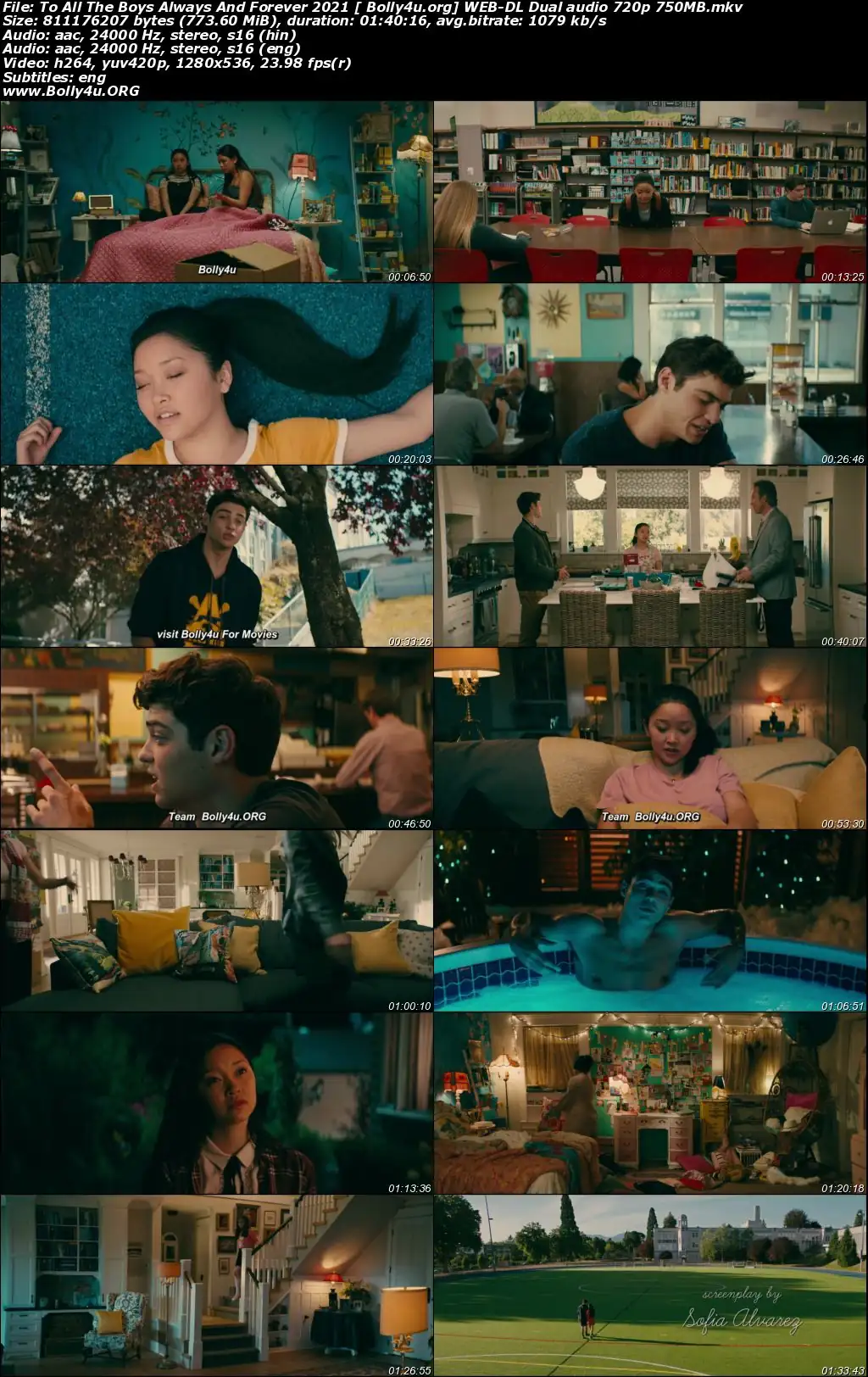 To All The Boys Always And Forever 2021 WEB-DL 350Mb Hindi Dual Audio 480p Download