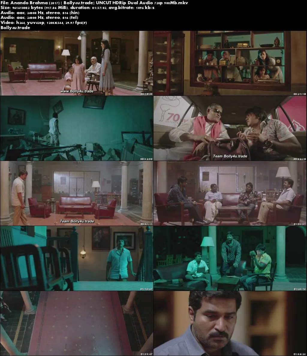 Anando Brahma 2017 HDRip 900MB UNCUT Hindi Dubbed Dual Audio 720p Download