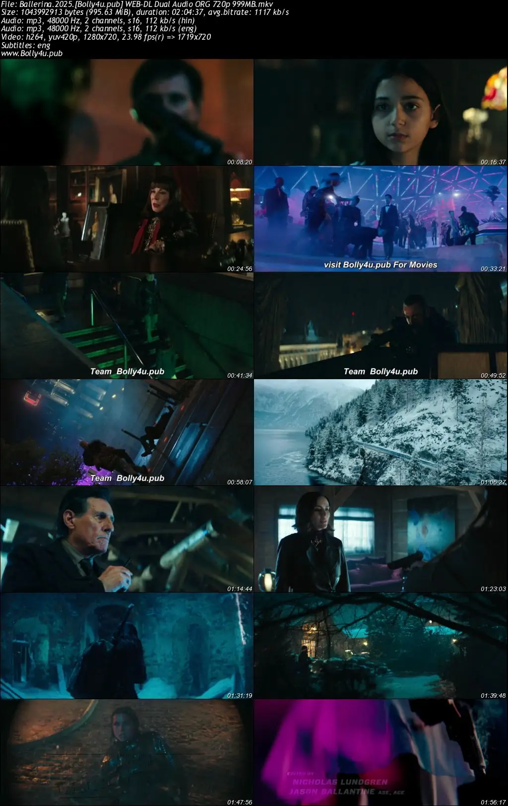 Ballerina 2025 WEB-DL Hindi Dual Audio ORG Full Movie Download 1080p  720p  480p