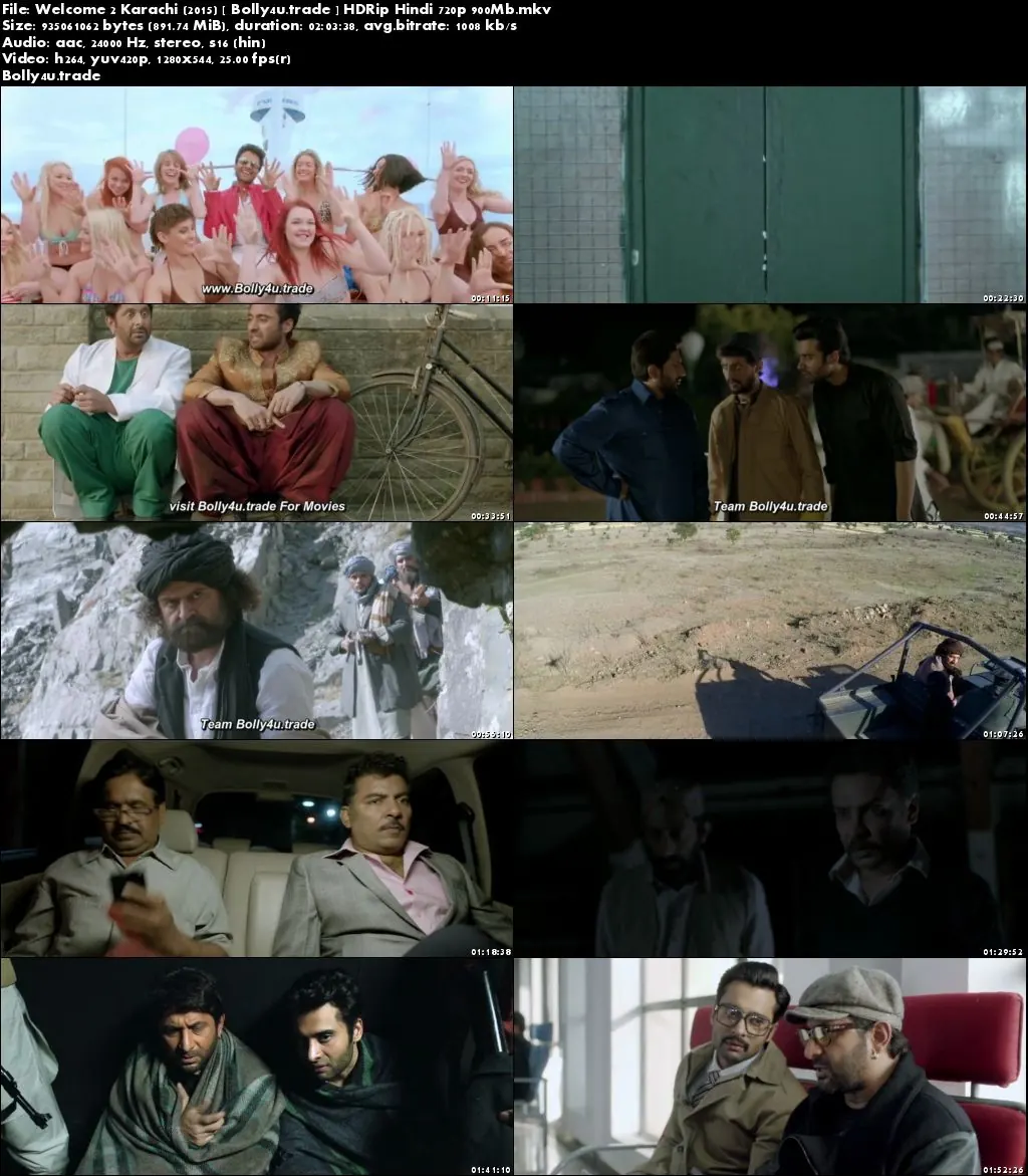  Welcome 2 Karachi 2015 HDRip 350MB Full Hindi Movie Download 480p