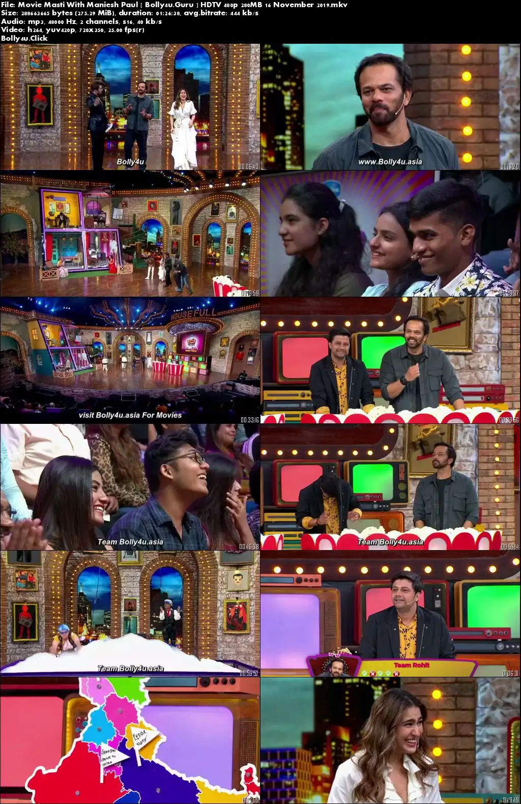 Movie Masti With Maniesh Paul HDTV 480p 250MB 16 November 2019 Download