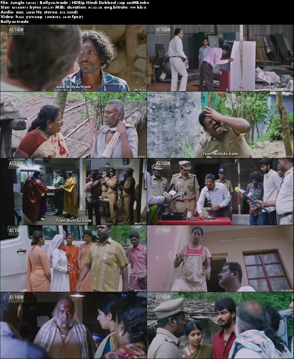 Jungle 2018 HDRip 800MB Hindi Dubbed 720p Download
