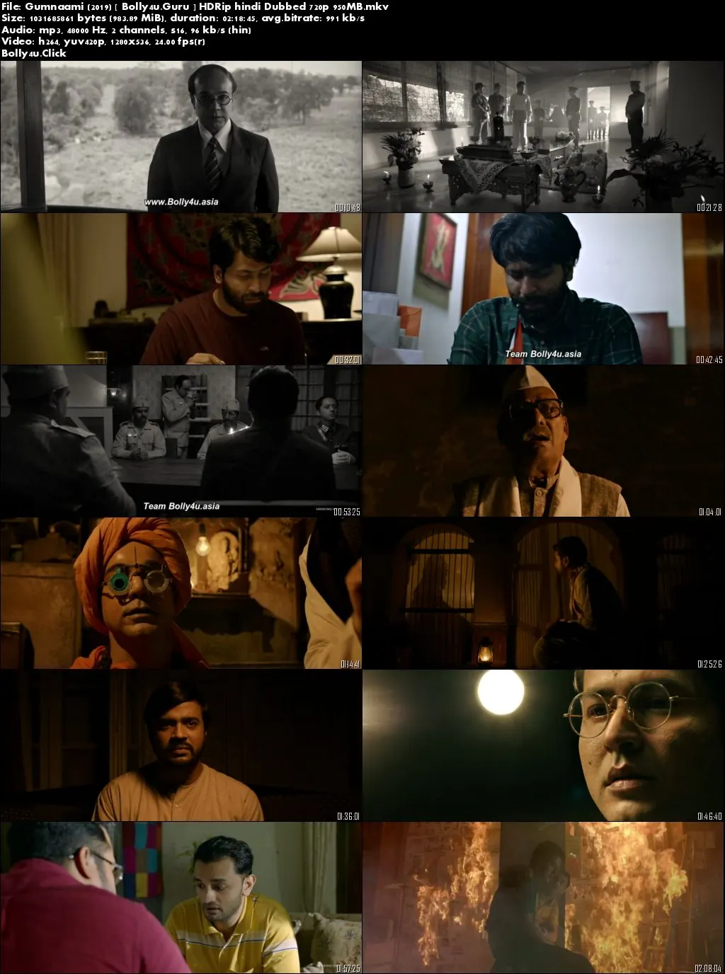 Gumnaami 2019 HDRip 400Mb Full Hindi Movie Download 480p