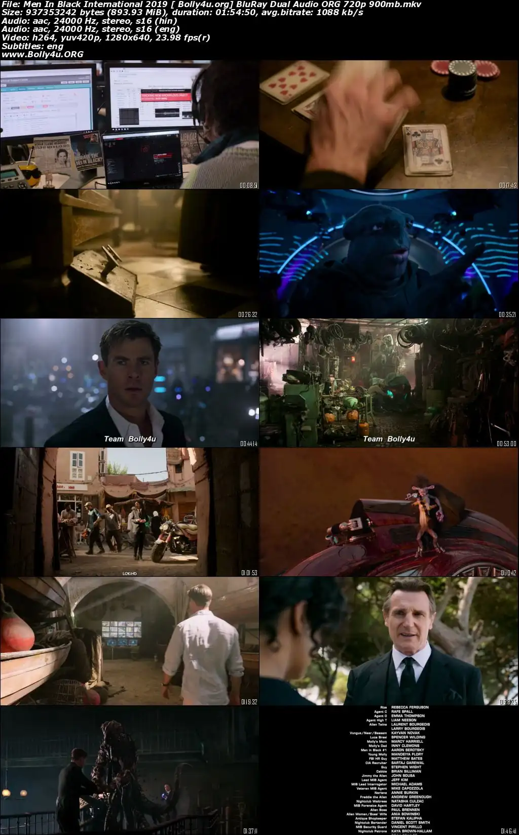 Men in Black International 2019 BluRay 1GB Hindi Dual Audio ORG 720p Download