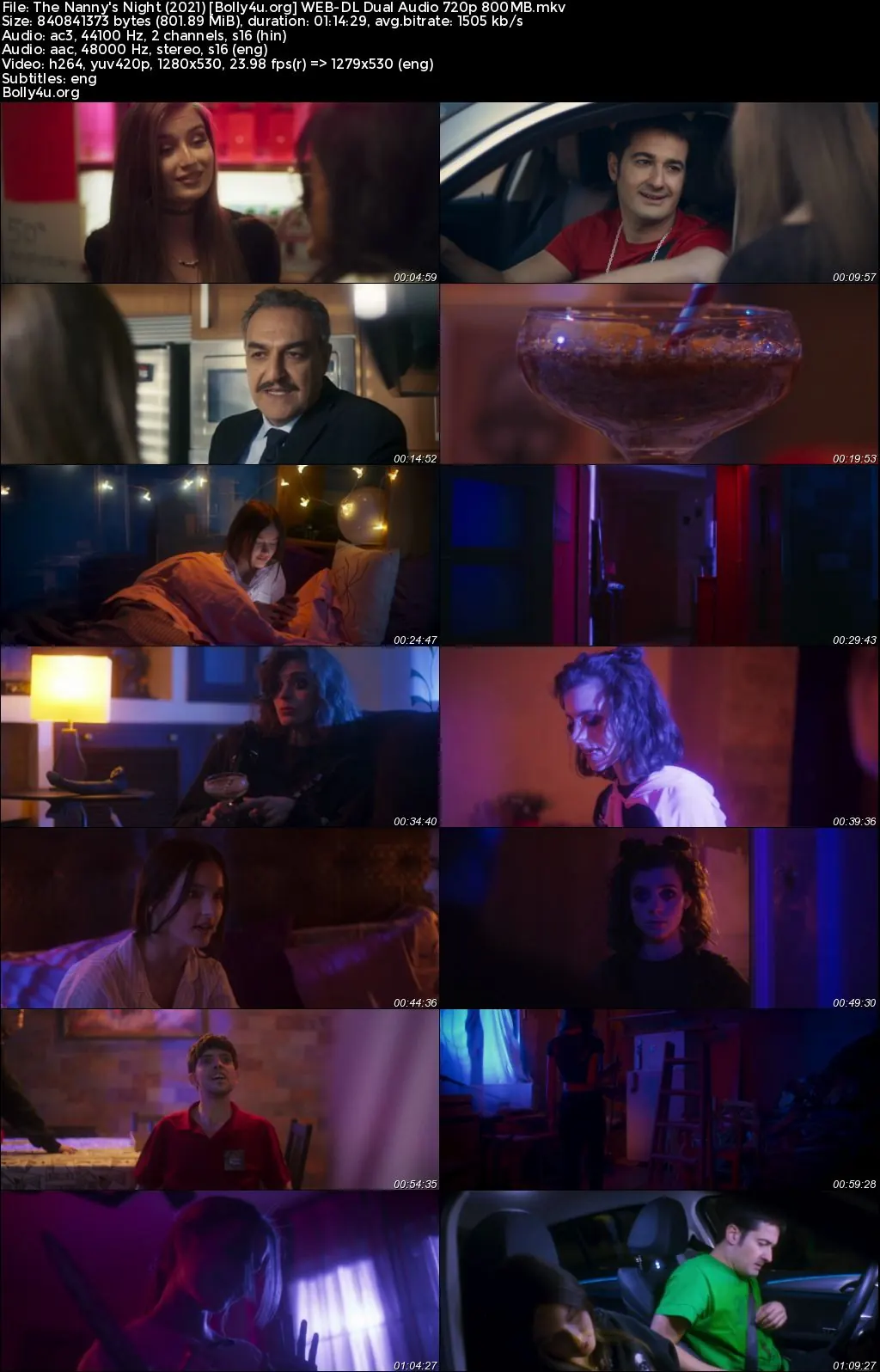 The Nannys Night 2021 WEB-DL Hindi Dual Audio Full Movie Download 720p  480p