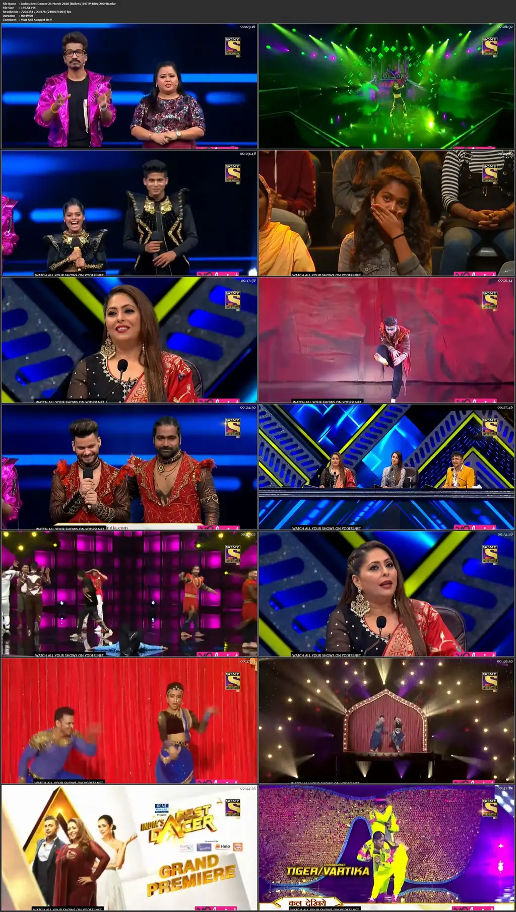 Indias Best Dancer HDTV 480p 200MB 21 March 2020 still 1  Bolly4u Official