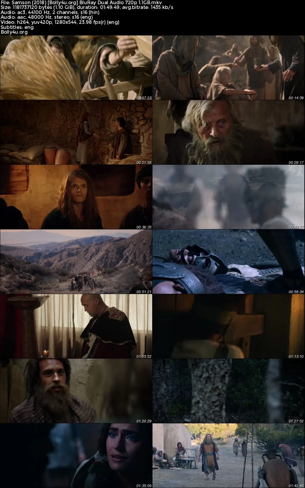 Samson 2018 BluRay Hindi Dual Audio Full Movie Download 720p  480p