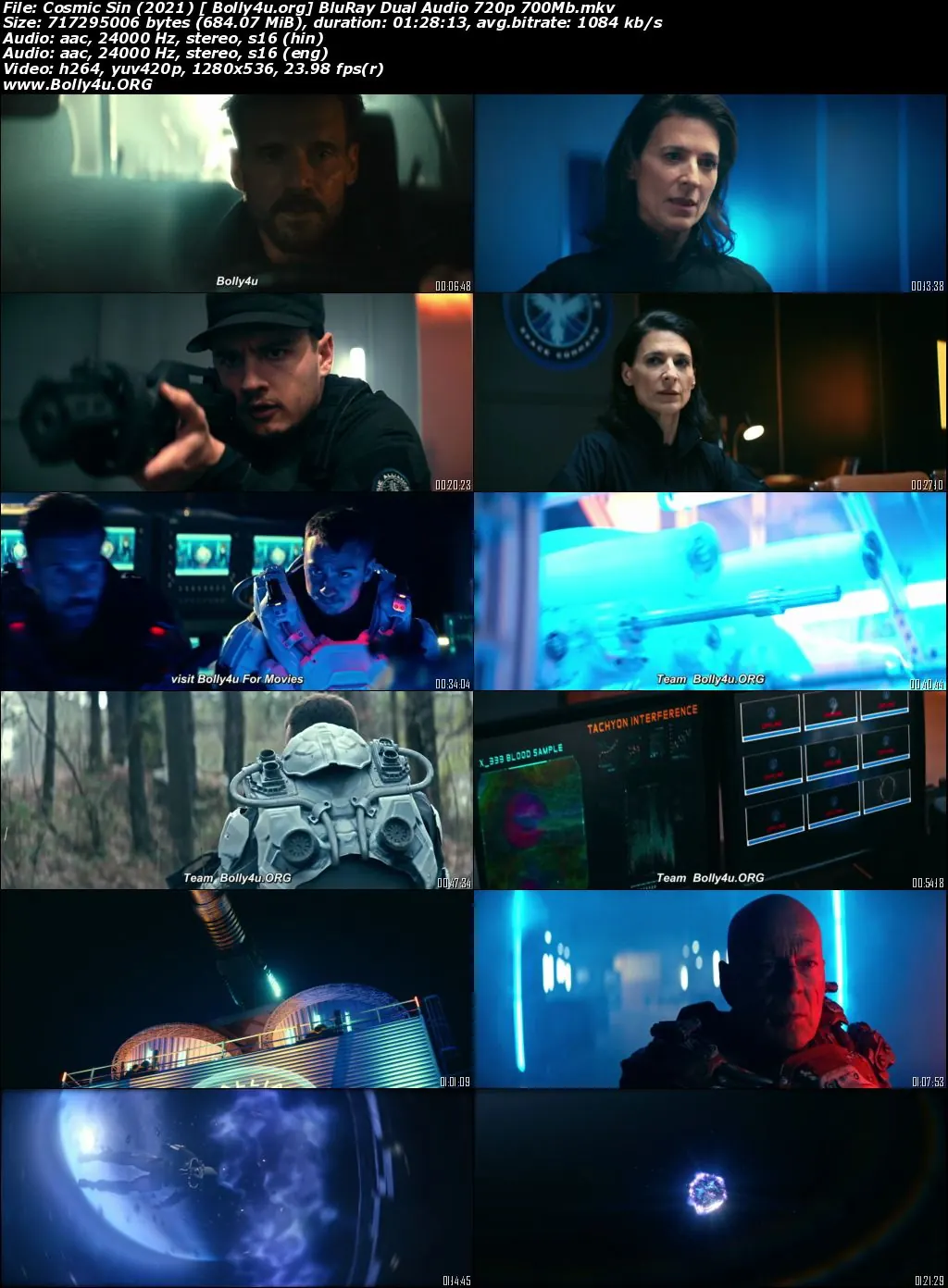 Cosmic Sin 2021 BluRay 300Mb Hindi Dual Audio ORG 480p Download