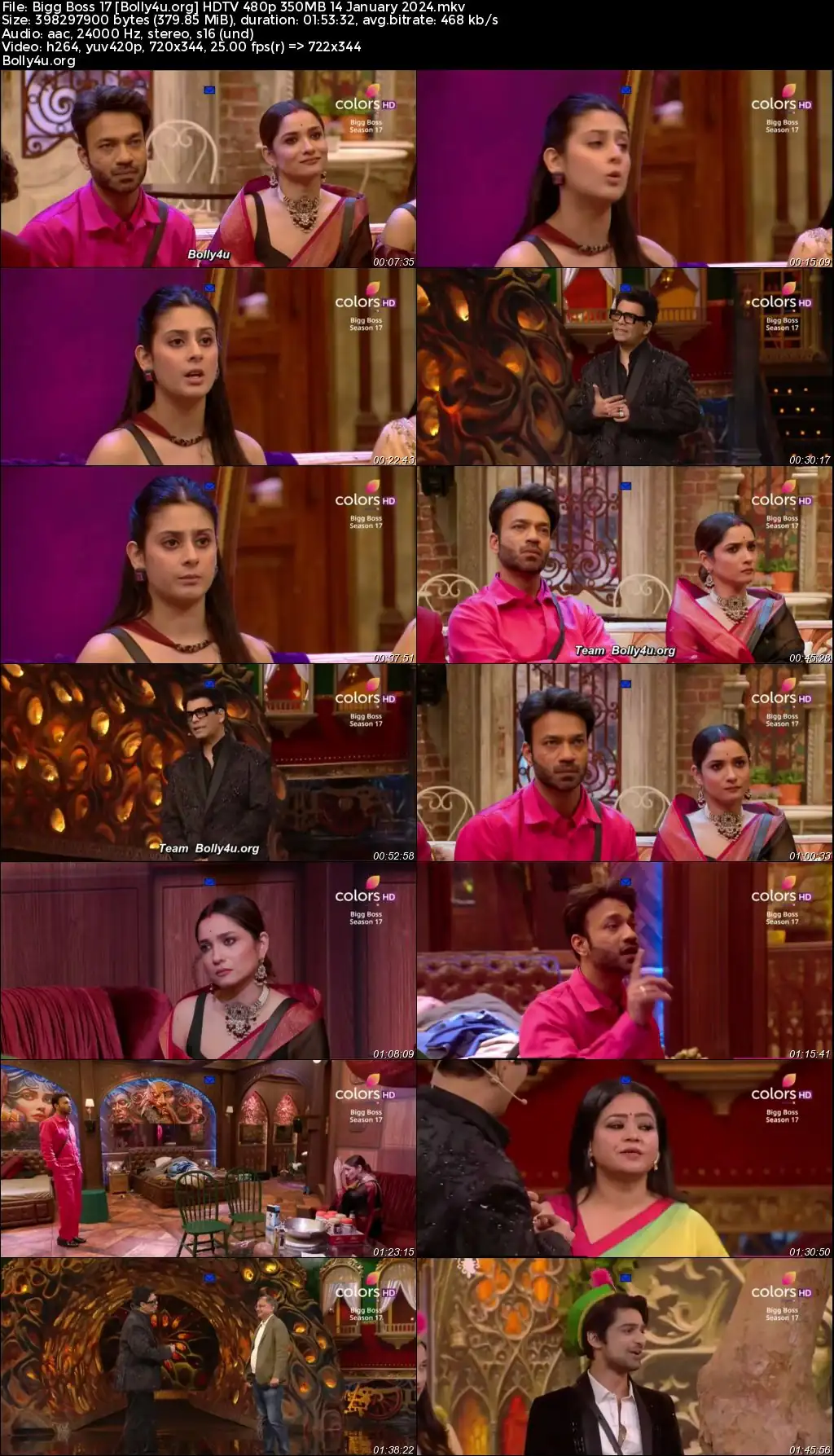 Bigg Boss 17 HDTV 480p 350MB 14 January 2024 Download Bigg Boss 17 HDTV 480p 350MB 14 January 2024 Download