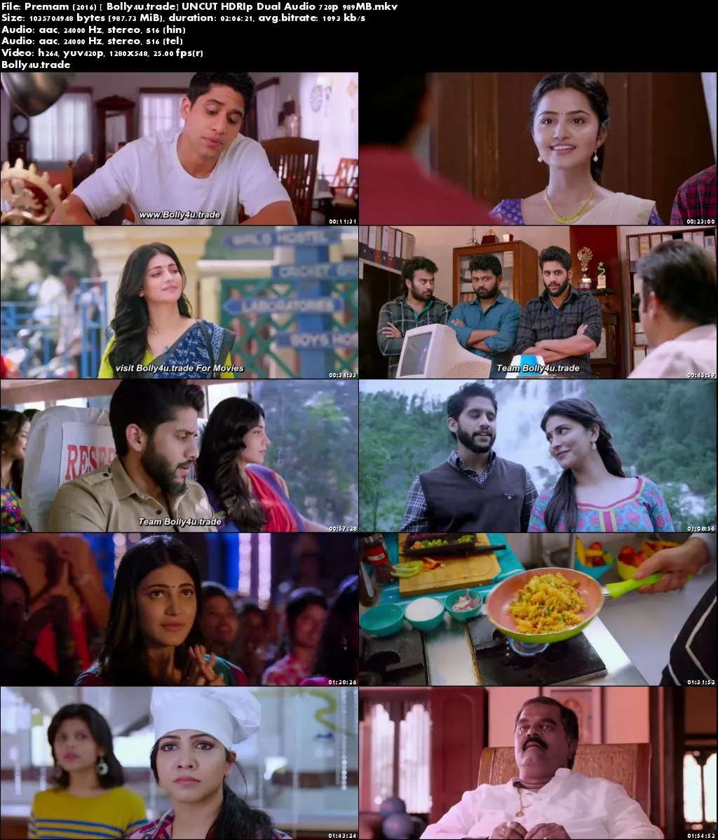 Premam 2016 HDRip 950MB UNCUT Hindi Dual Audio 720p Download Premam 2016 HDRip 950MB UNCUT Hindi Dual Audio 720p Download