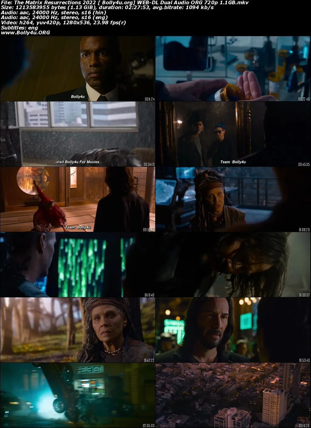The Matrix Resurrections 2022 WEB-DL 1.1GB Hindi Dual Audio ORG 720p Download
