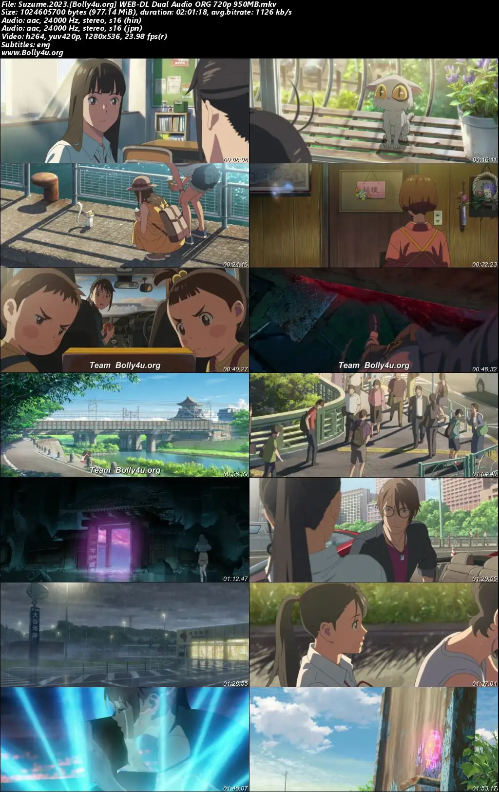 Suzume 2023 WEB-DL Hindi Dual Audio ORG Full Movie Download 1080p  720p  480p