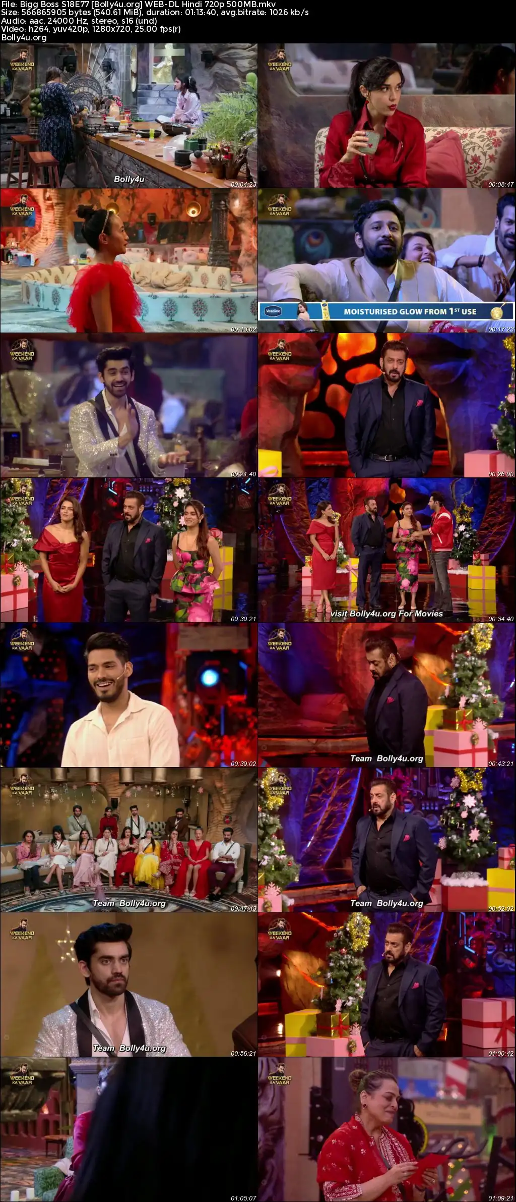 Bigg Boss 2024 WEB-DL Hindi S18E77 Download 720p  480p