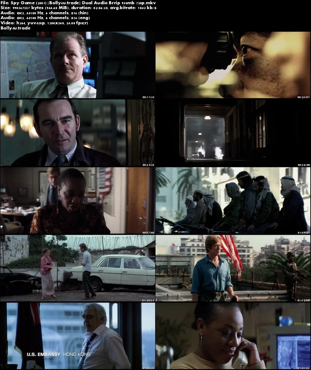 Spy Game 2001 BRRip 950Mb Hindi Dual Audio 720p Download