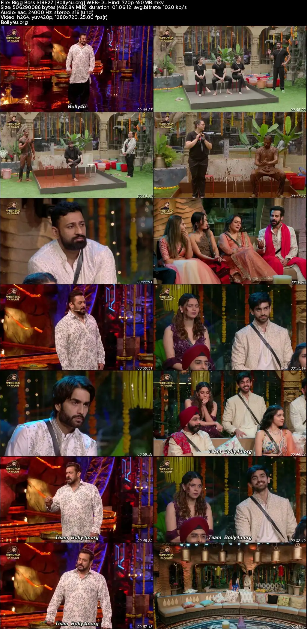Bigg Boss 2024 WEB-DL Hindi S18E27 Download 720p  480p