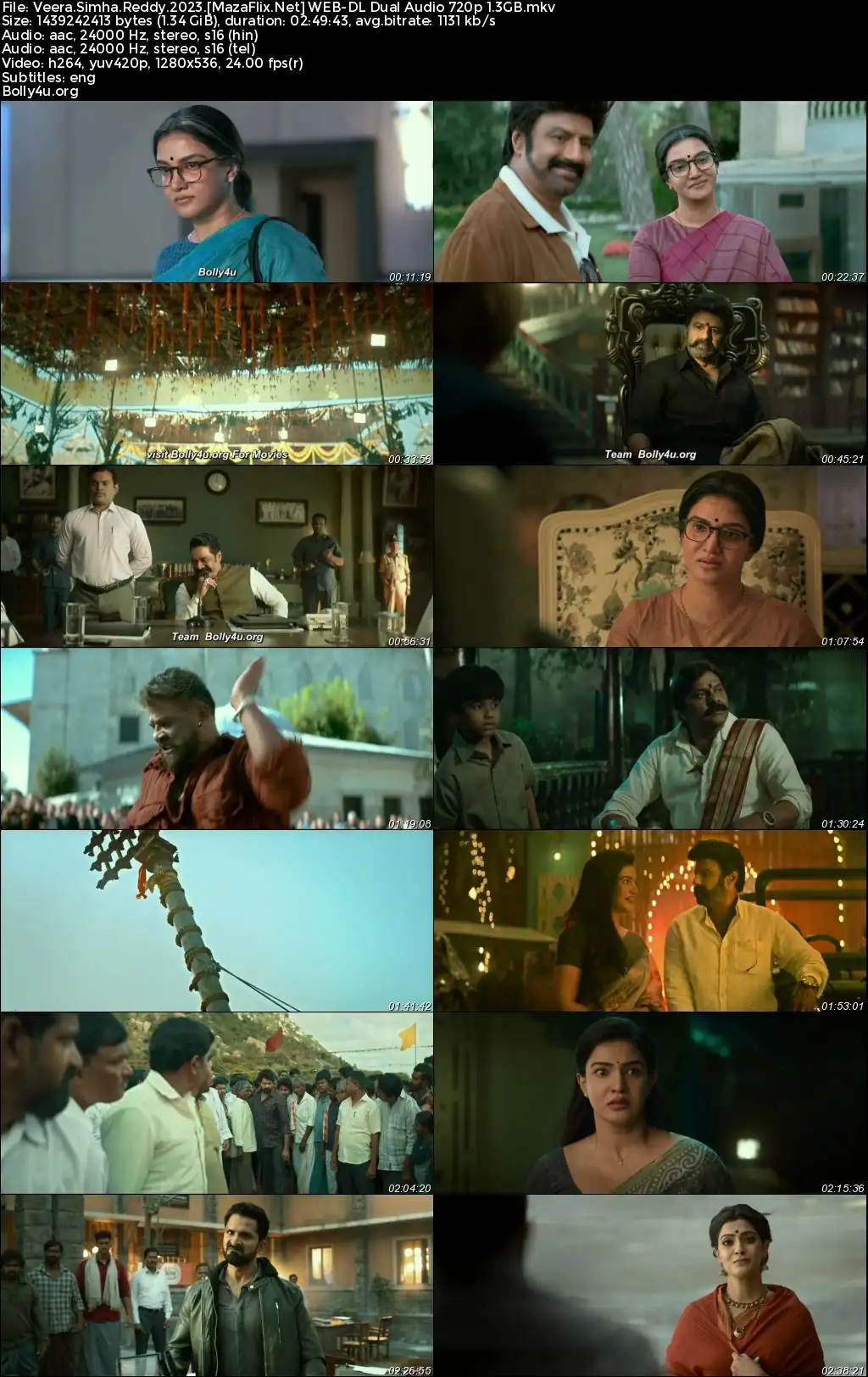 Veera Simha Reddy 2023 WEB-DL UNCUT Hindi Dual Audio ORG Full Movie Download 1080p  720p  480p