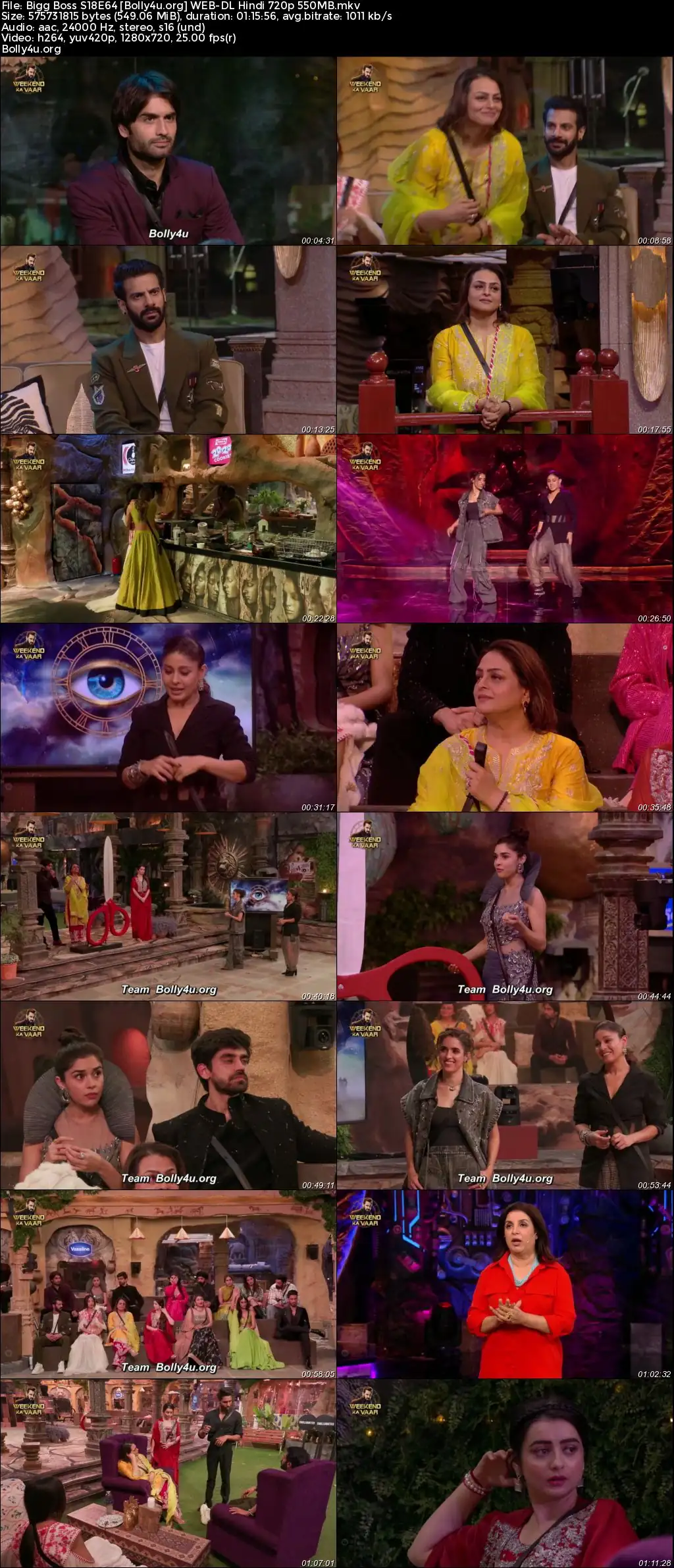 Bigg Boss 2024 WEB-DL Hindi S18E64 Download 720p  480p