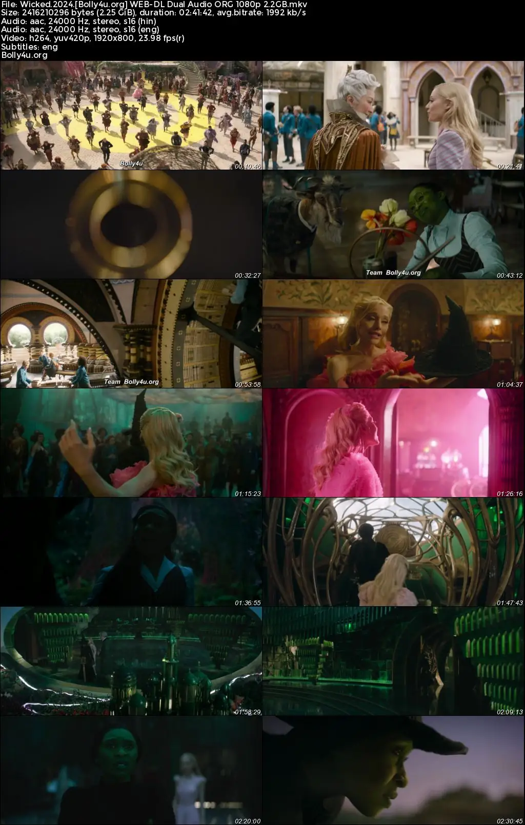 Wicked 2024 WEB-DL Hindi Dual Audio ORG Full Movie Download 1080p  720p  480p
