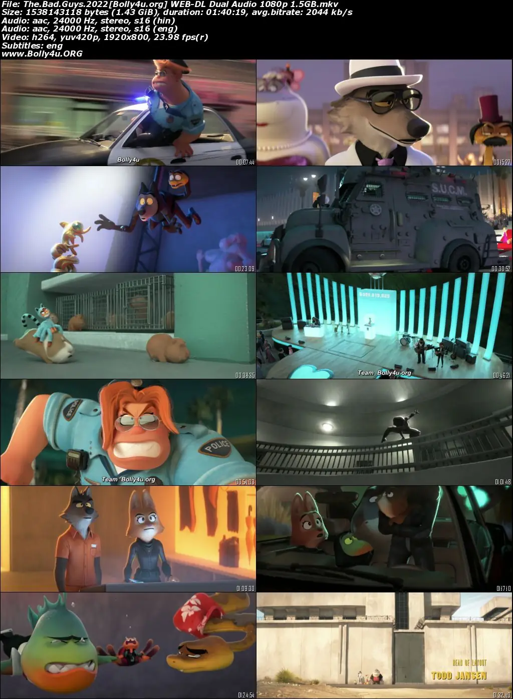 The Bad Guys 2022 WEB-DL Hindi Dual Audio ORG Full Movie Download