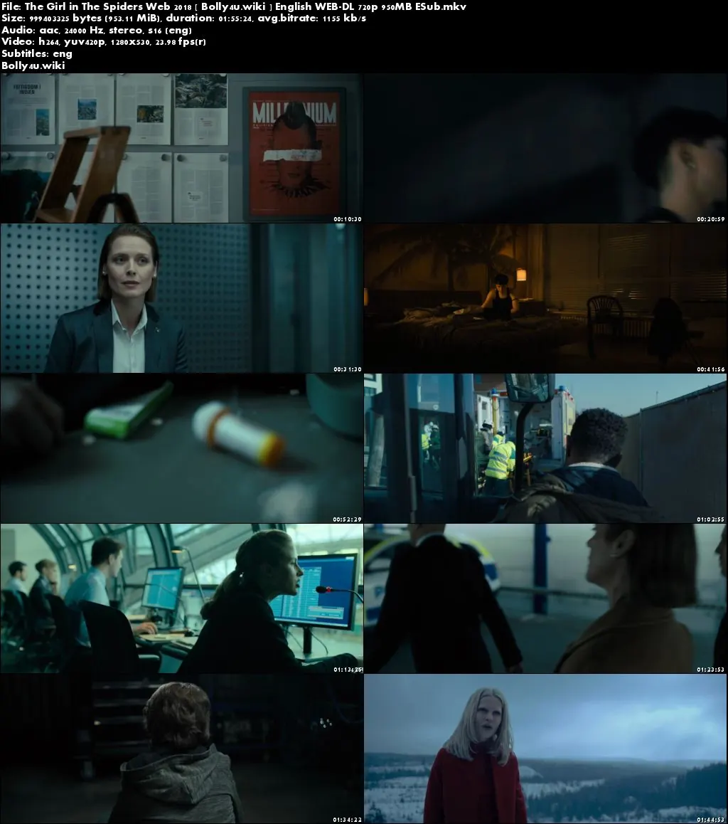 The Girl in The Spiders Web 2018 WEB-DL 950MB English 720p ESub Download The Girl in The Spiders Web 2018 WEB-DL 950MB English 720p ESub Download