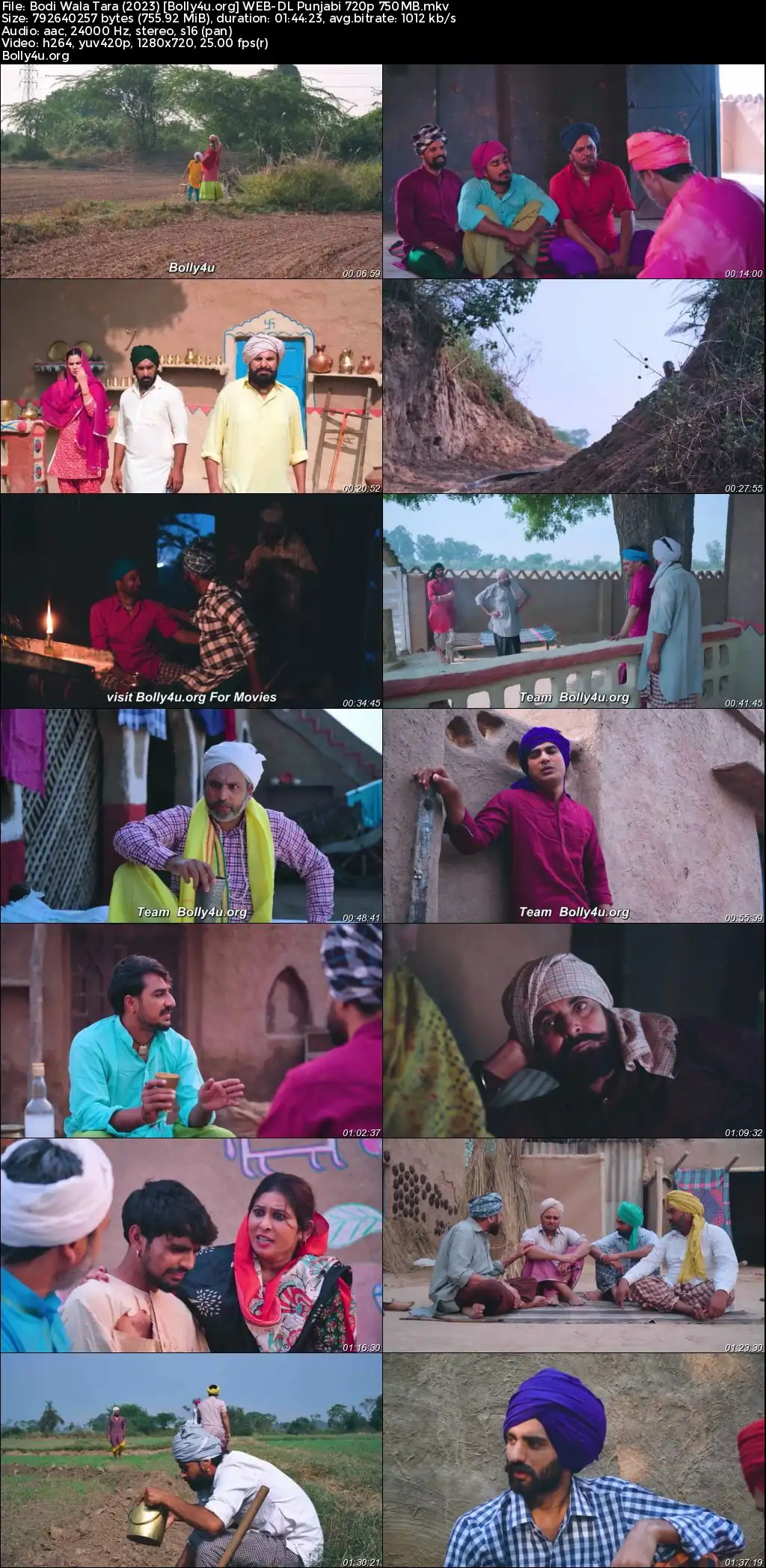 Bodi Wala Tara 2023 WEB-DL Punjabi Full Movie Download 1080p  720p  480p
