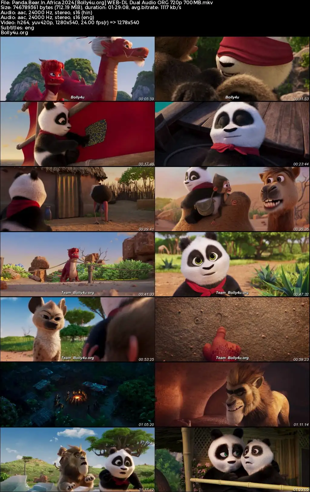 Panda Bear In Africa 2024 WEB-DL Hindi Dual Audio ORG Full Movie Download 1080p  720p  480p