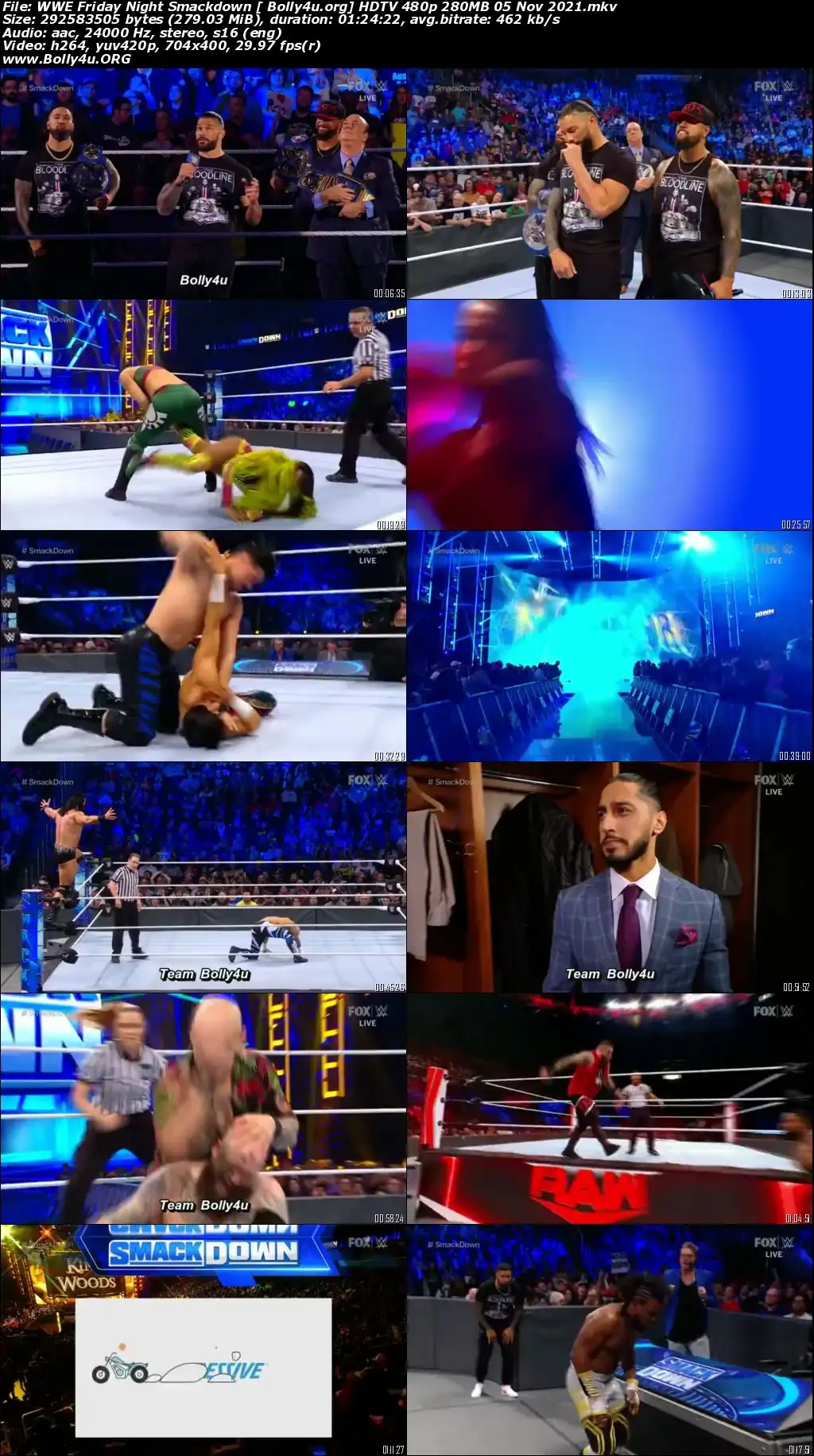 WWE Friday Night Smackdown HDTV 480p 280MB 05 Nov 2021 Download