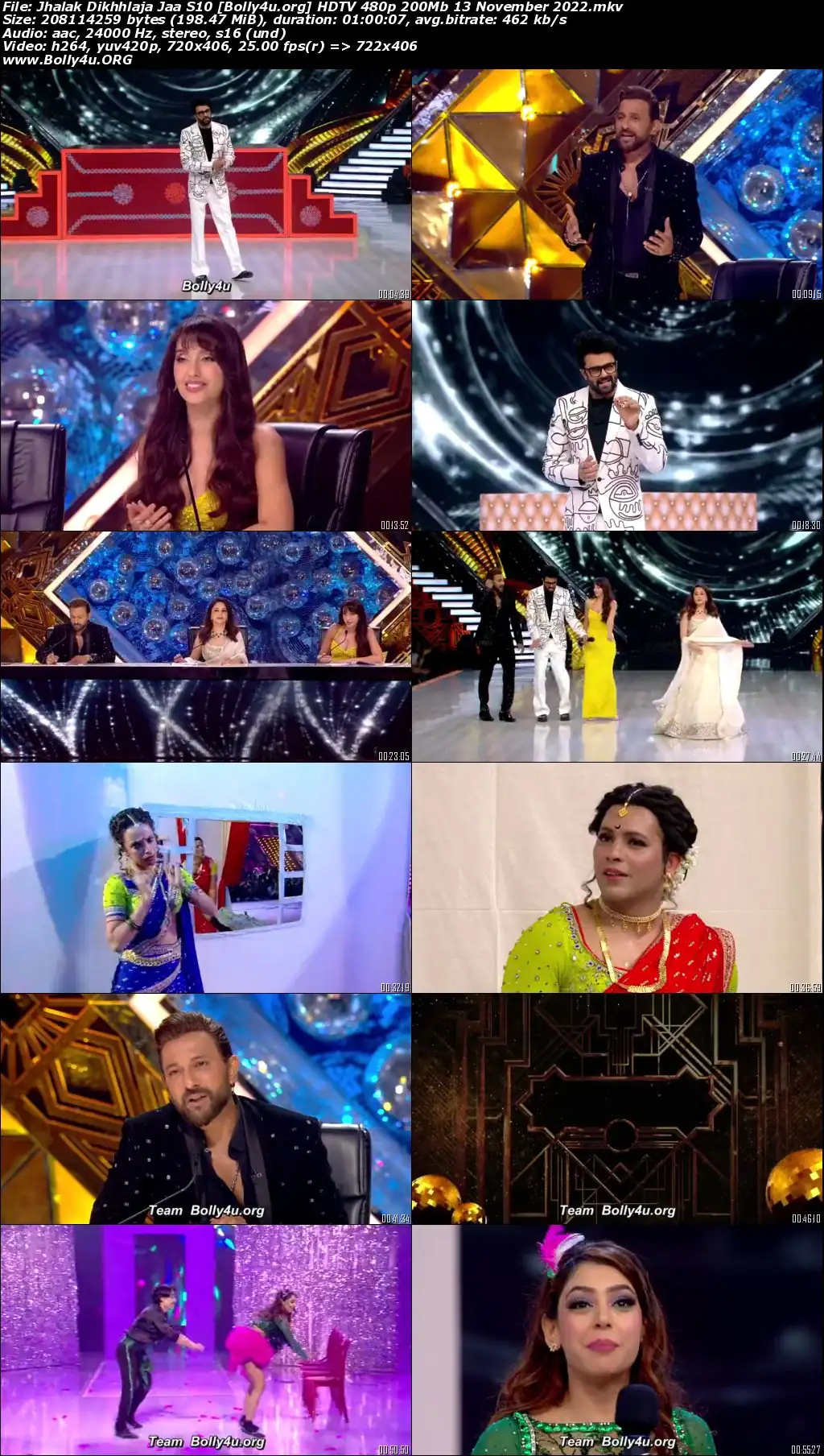 Jhalak Dikhhlaja Jaa S10 HDTV 480p 200Mb 13 November 2022 Download