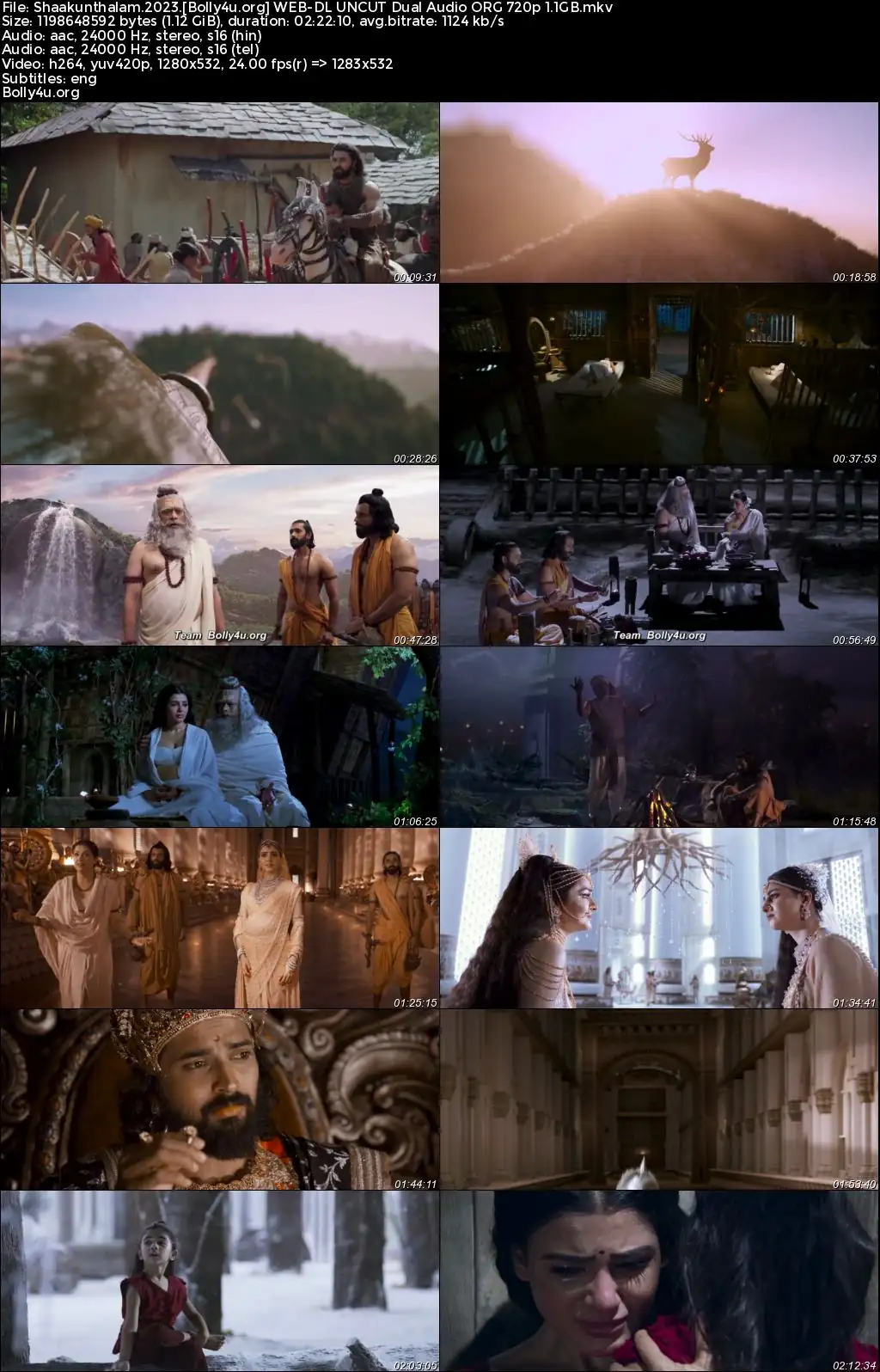 Shaakuntalam 2023 WEB-DL UNCUT Hindi Dual Audio ORG Full Movie Download 1080p  720p  480p