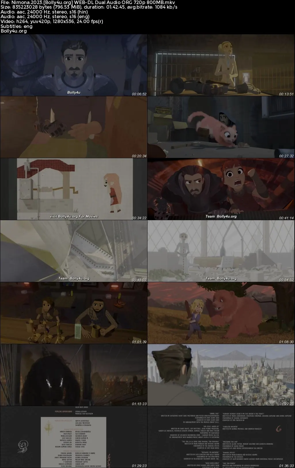 Nimona 2023 WEB-DL Hindi Dual Audio ORG Full Movie Download 1080p  720p  480p