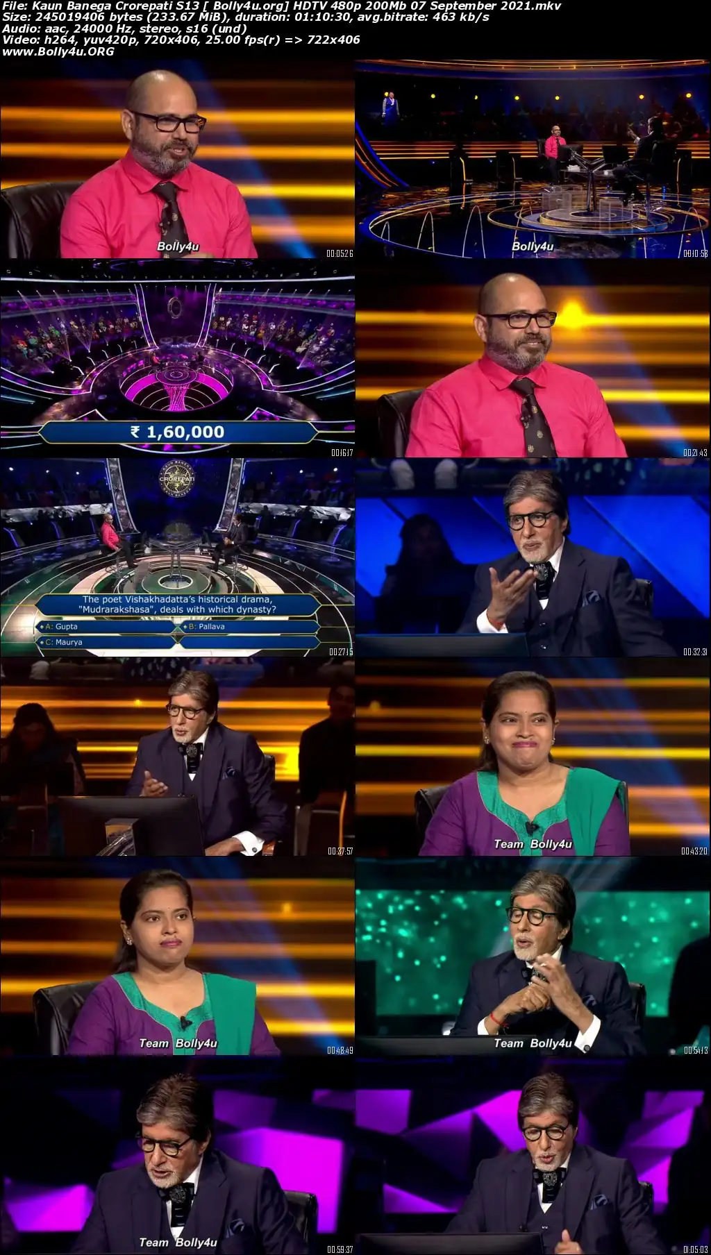 Kaun Banega Crorepati S13 HDTV 480p 200Mb 07 September 2021 Download Kaun Banega Crorepati S13 HDTV 480p 200Mb 07 September 2021 Download