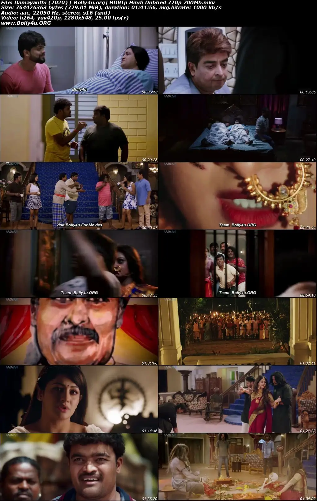 Damayanthi 2020 HDRip 700Mb Hindi Dubbed 720p Download
