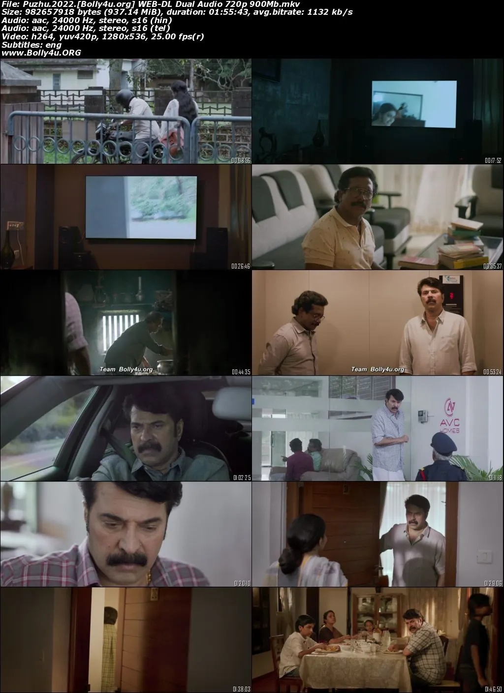 Puzhu 2022 WEB-DL UNCUT Hindi Dual Audio 720p 480p Download