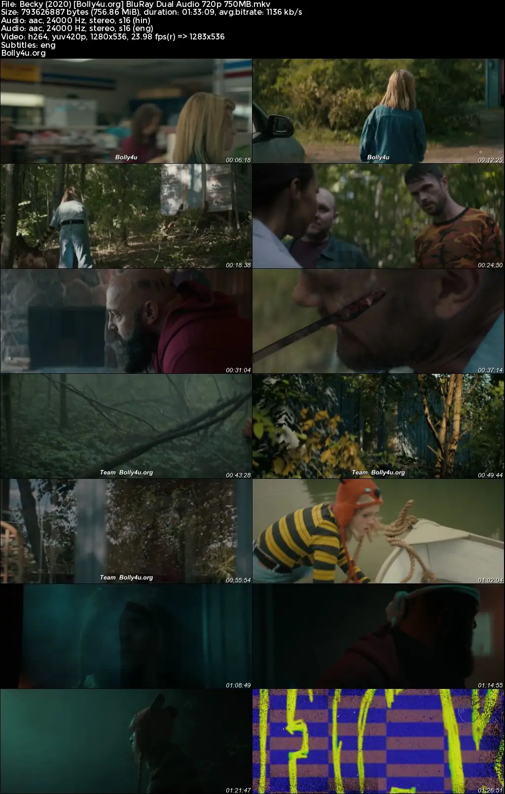 Becky 2020 BluRay Hindi Dual Audio ORG Full Movie Download 1080p  720p  480p