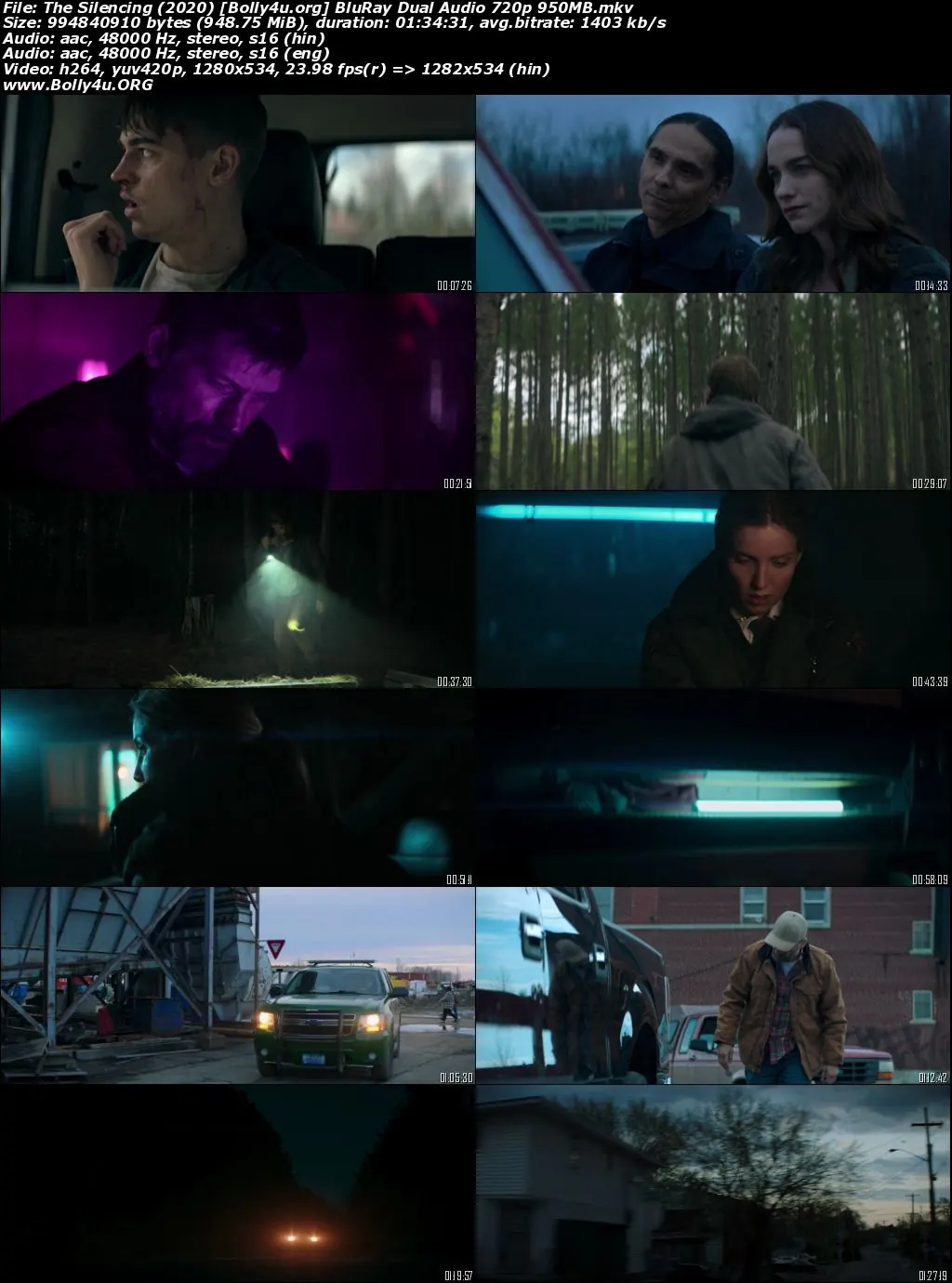 The Silencing 2020 BluRay Hindi Dual Audio 720p 480p Download