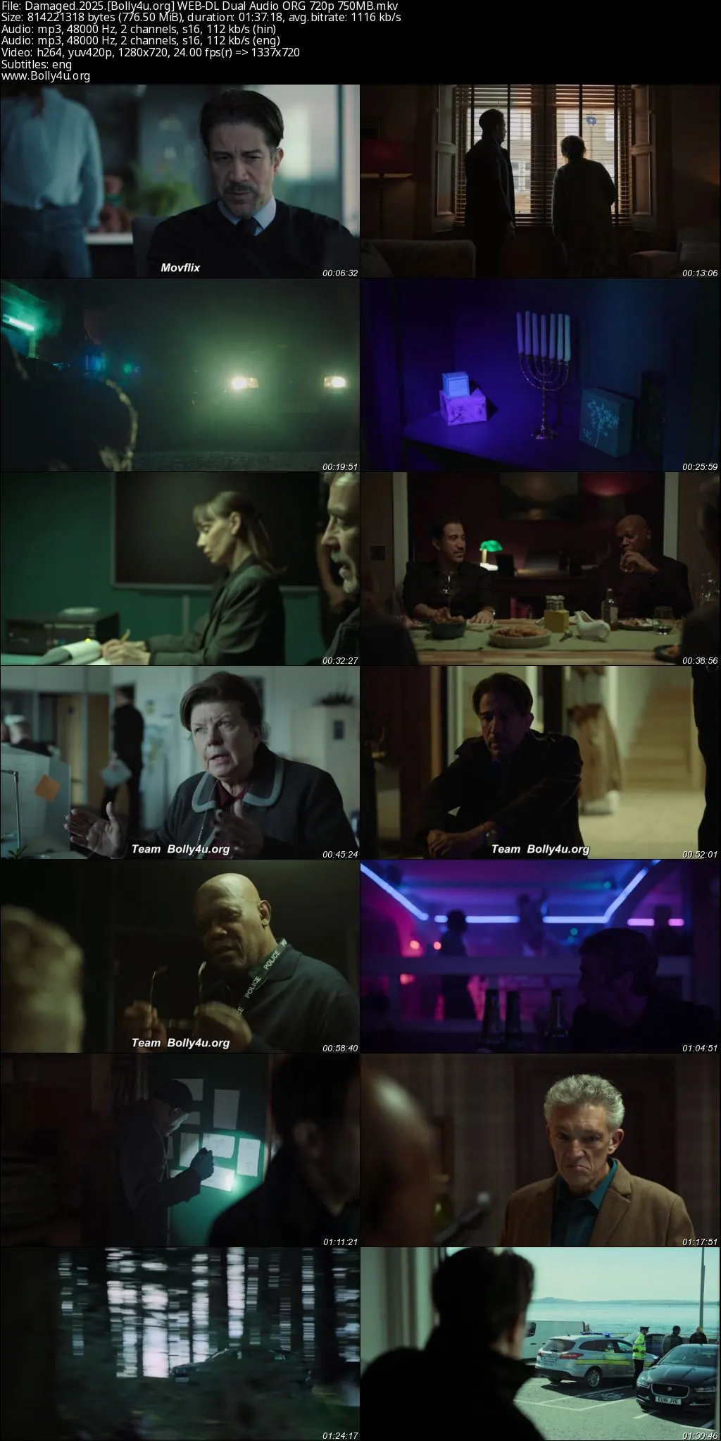 Damaged 2025 WEB-DL Hindi Dual Audio ORG Full Movie Download 1080p  720p  480p
