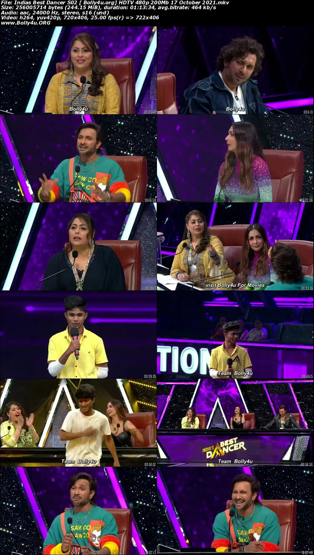 Indias Best Dancer S02 HDTV 480p 200Mb 17 October 2021 Download