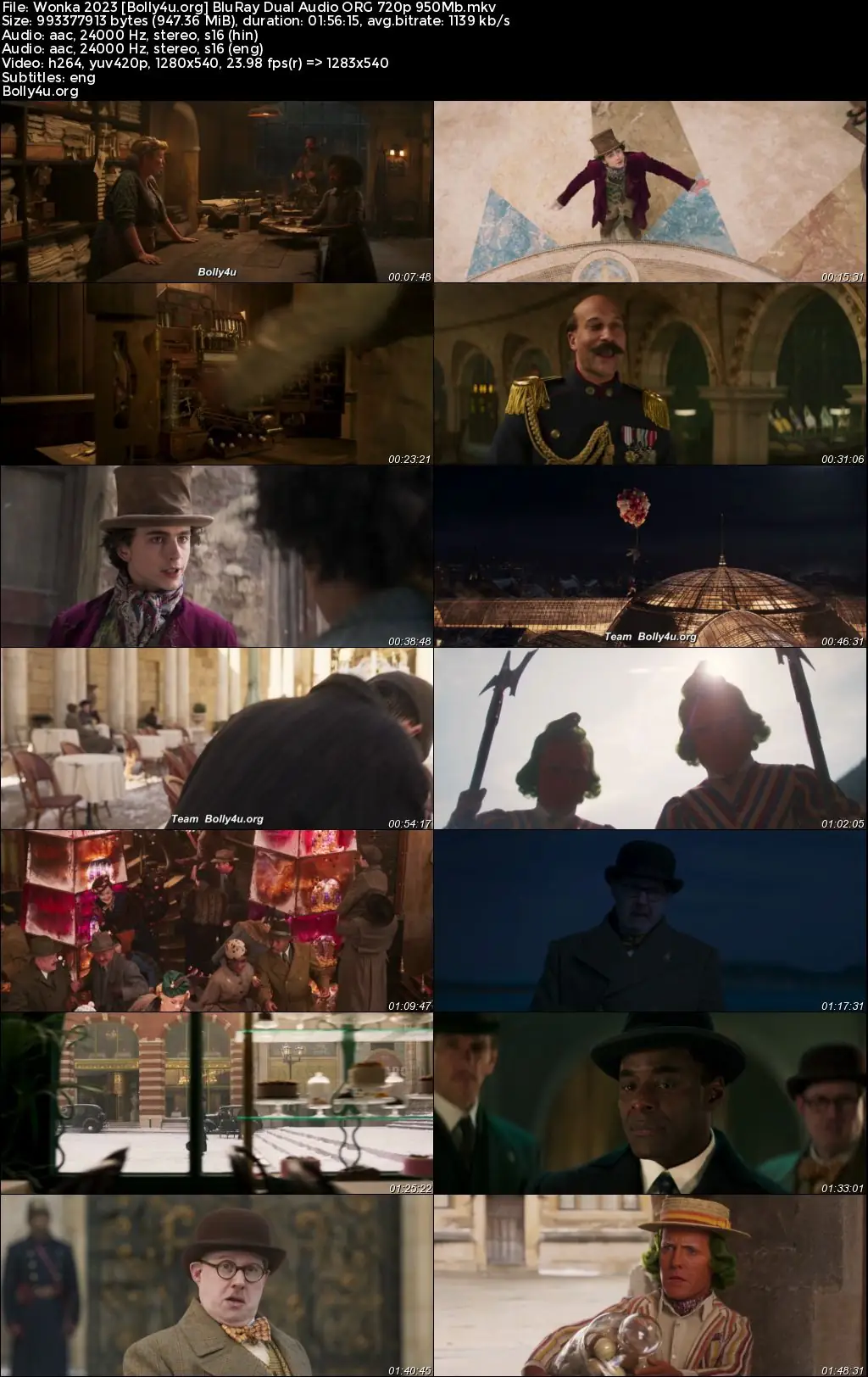 Wonka 2023 BluRay Hindi Dual Audio ORG Full Movie Download 1080p  720p  480p