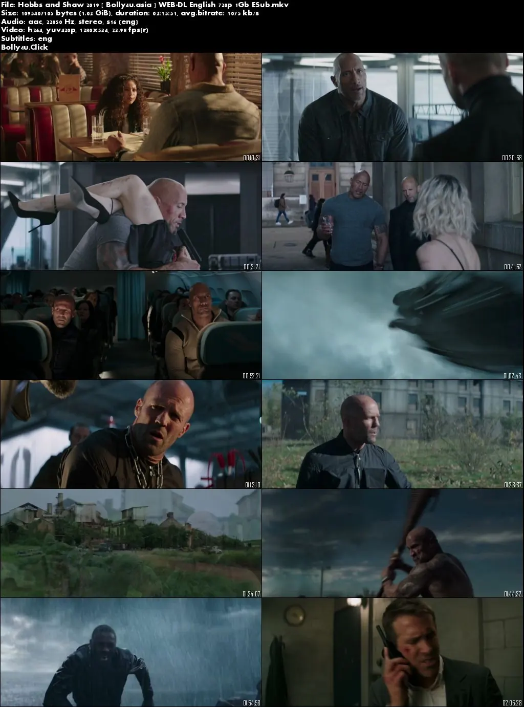 Hobbs and Shaw 2019 WEB-DL 1GB English 720p ESub Download
