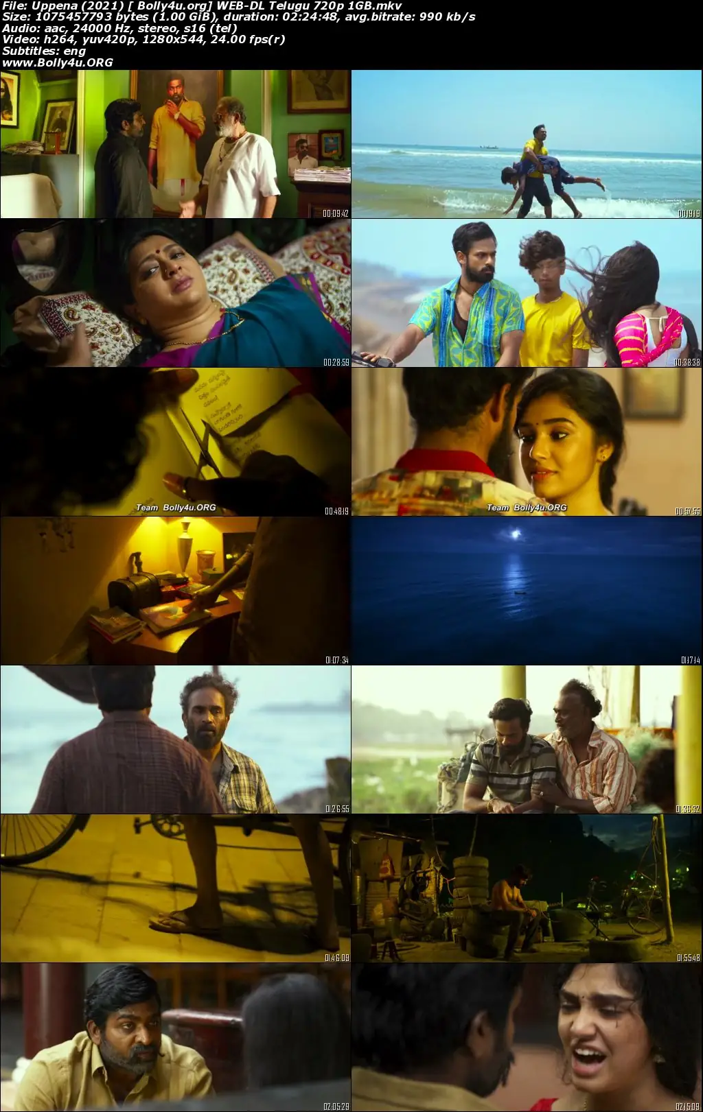 Uppena 2021 WEB-DL 400MB Telugu 480p ESubs Download