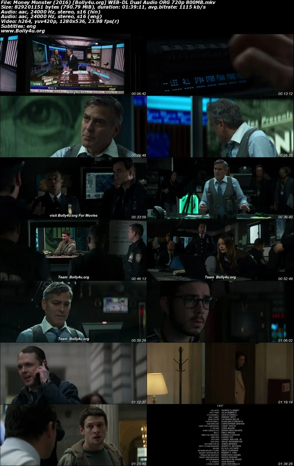 Money Monster 2016 WEB-DL Hindi Dual Audio ORG Full Movie Download 1080p  720p  480p
