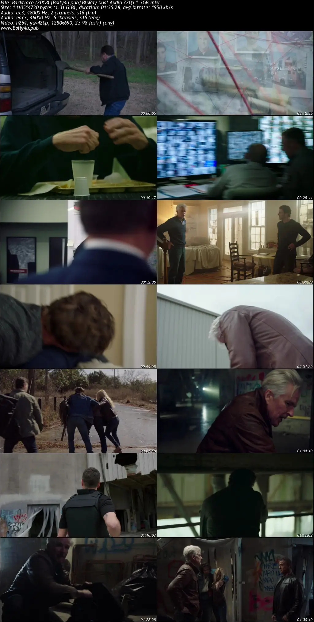 Backtrace 2018 BluRay Hindi Dual Audio Full Movie Download 720p  480p