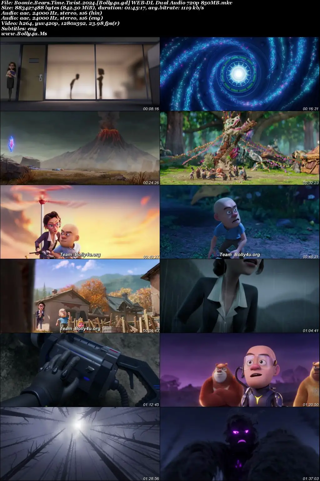 Boonie Bears Time Twist 2024 WEB-DL Hindi Dual Audio ORG Full Movie Download 1080p  720p  480p