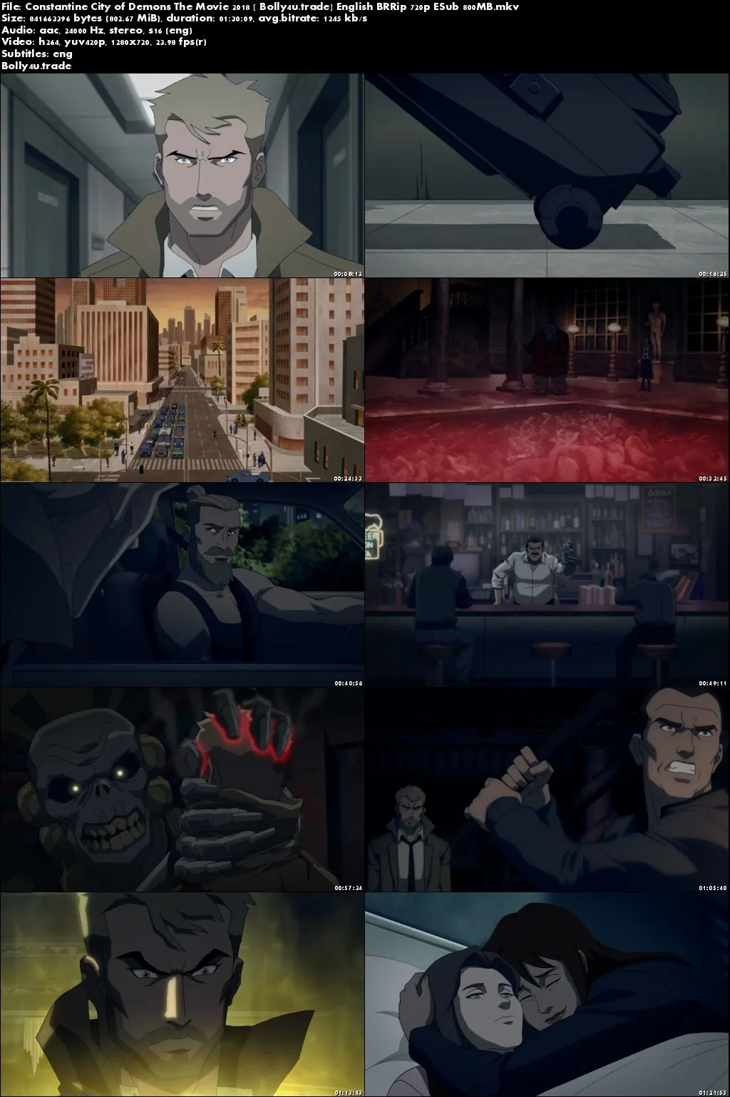 Constantine City of Demons The Movie 2018 BRRip 300Mb English 480p ESub Download