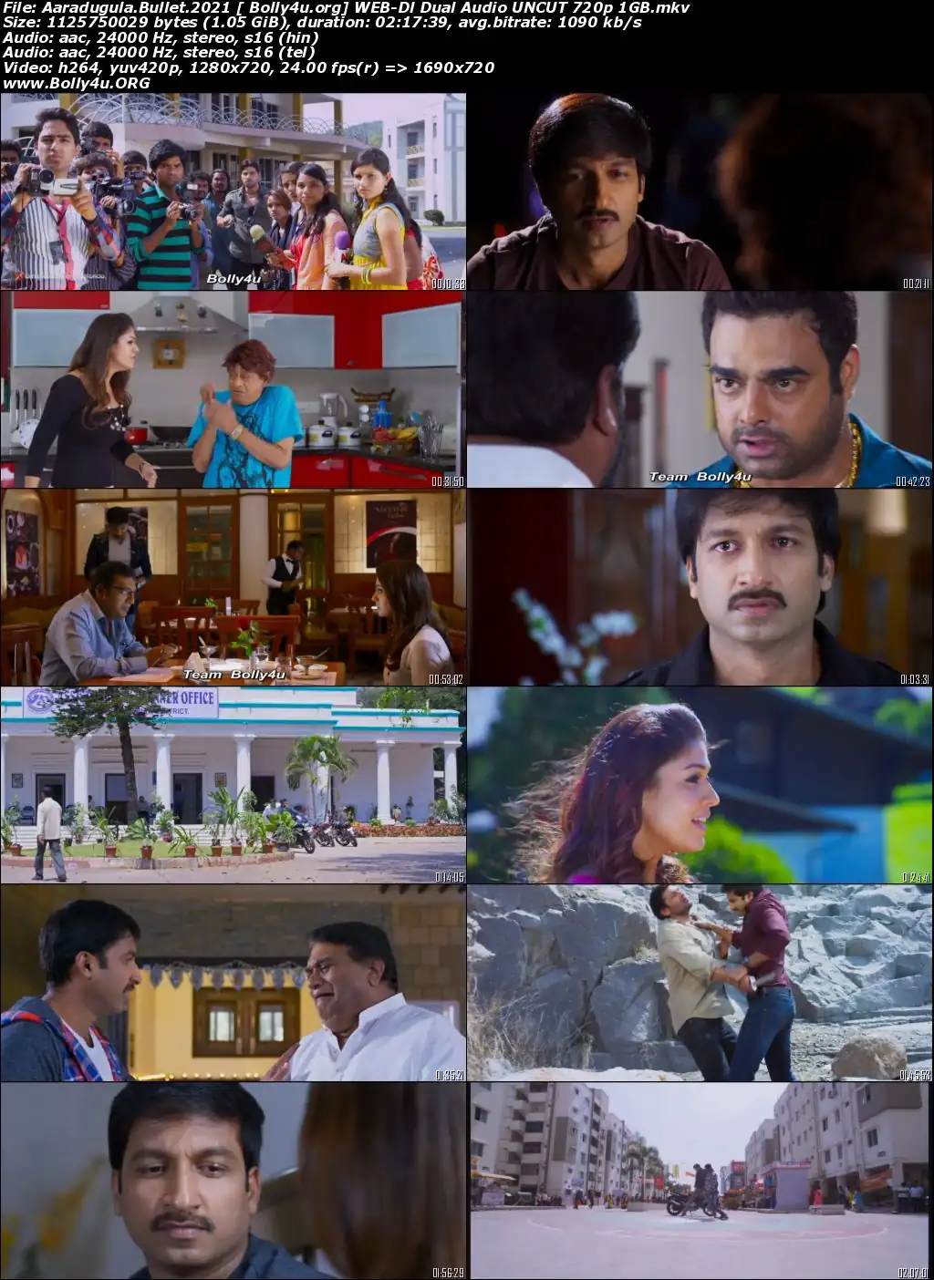 Aaradugula Bullet 2021 WEB-DL UNCUT Hindi Dual Audio 720p 480p Download