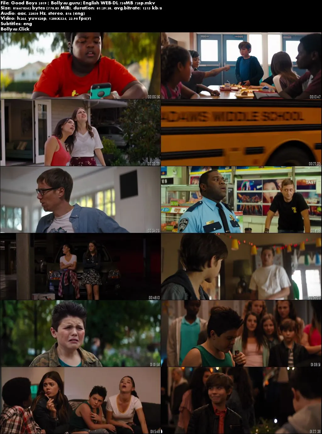 Good Boys 2019 WEB-DL 300MB English 480p ESub Download