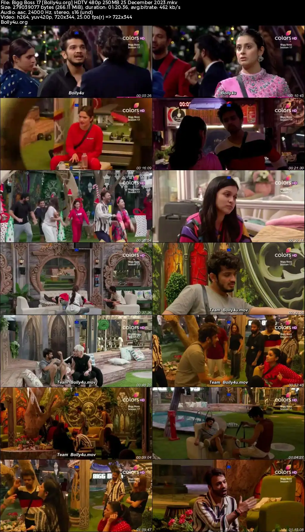 Bigg Boss 17 HDTV 480p 250MB 25 December 2023 Download